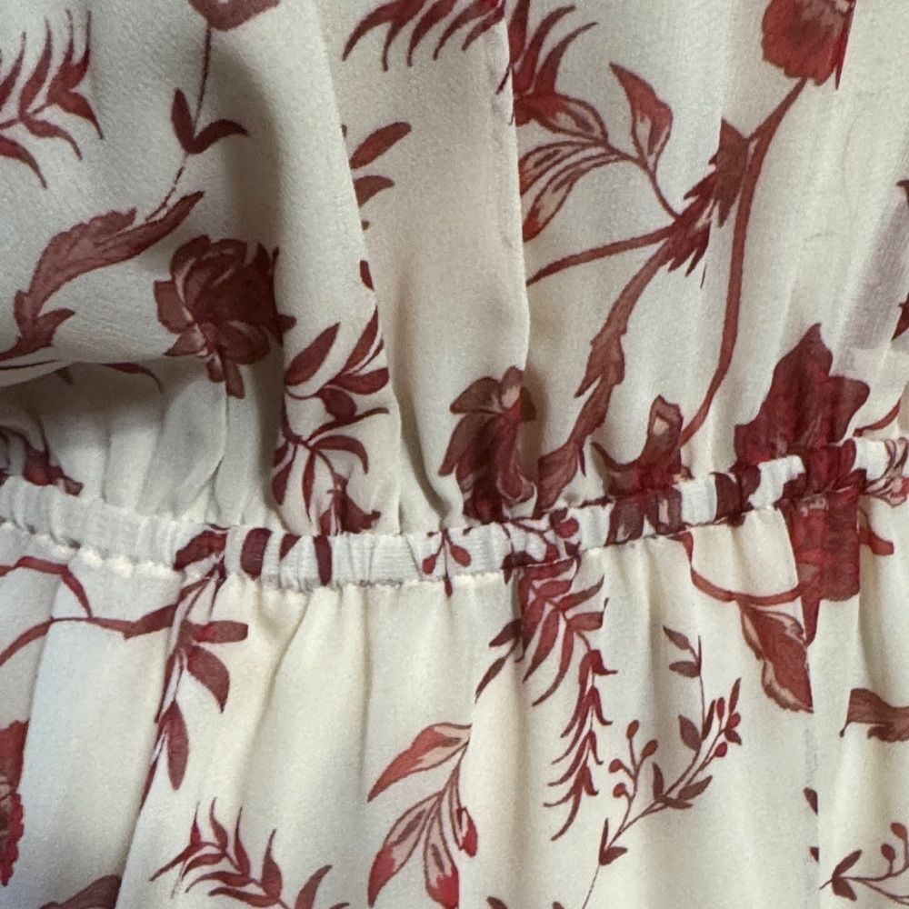 Rebecca Minkoff Floral Ruffle Dress in Red and White Size Large - Picture 11 of 16
